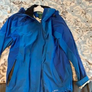 L.L bean blue rain jacket
